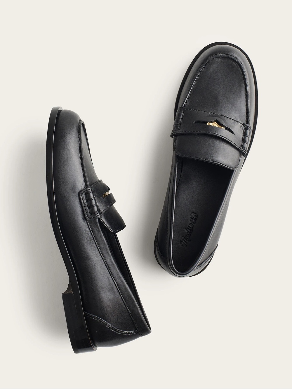 Madewell The Grayson Penny Loafer in True Black Women's Size 7
